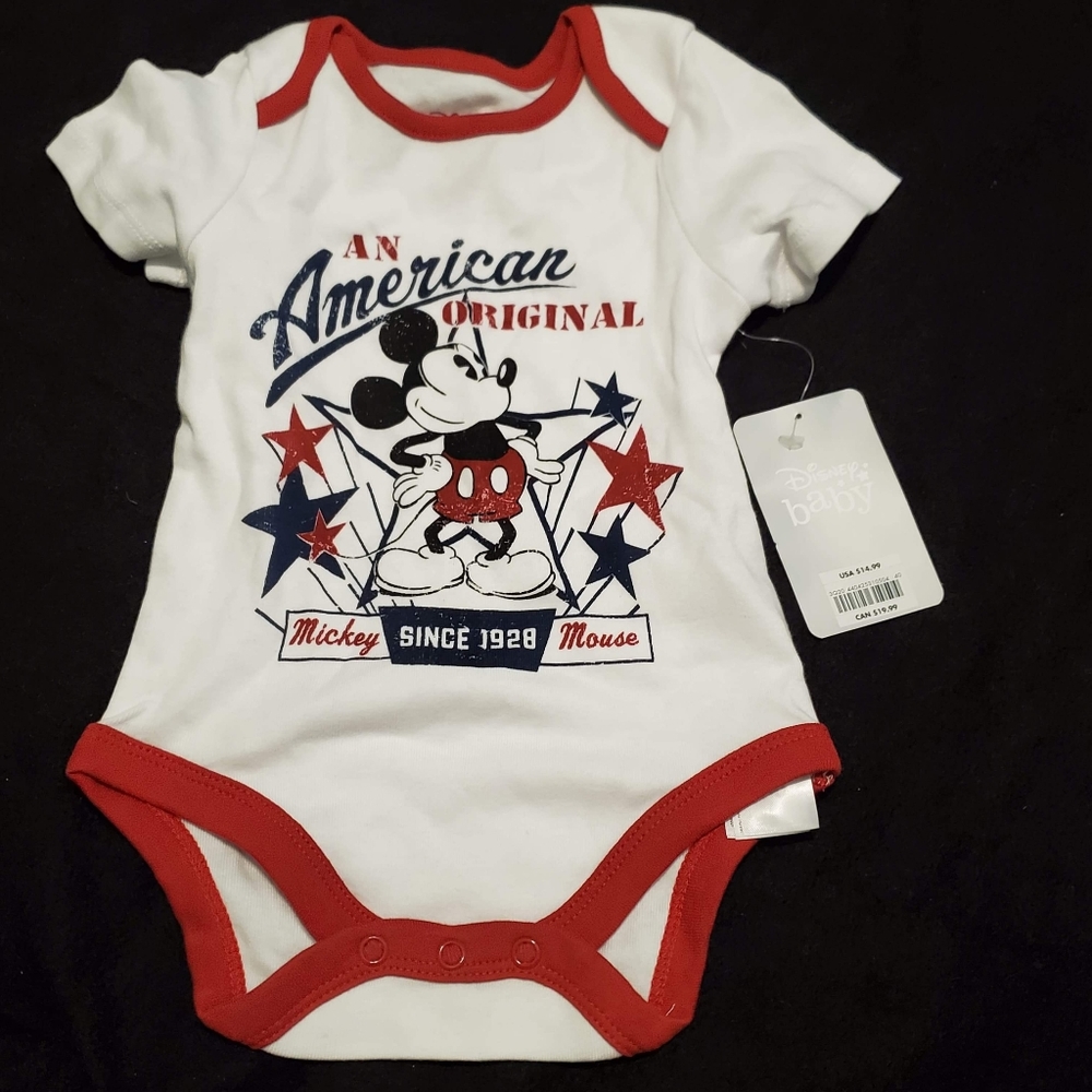 Mickey Mouse 4th of July American Onesie
